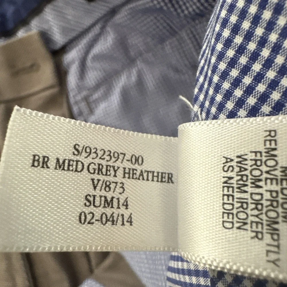 Banana Republic Mens Sz 35x30 Gray Non-Iron Modern Slim Fit Pants Dress